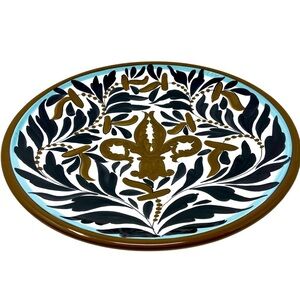 Global View Inc. | Large Pottery | Hand Painted | Platter | Wall Decor | 16”
